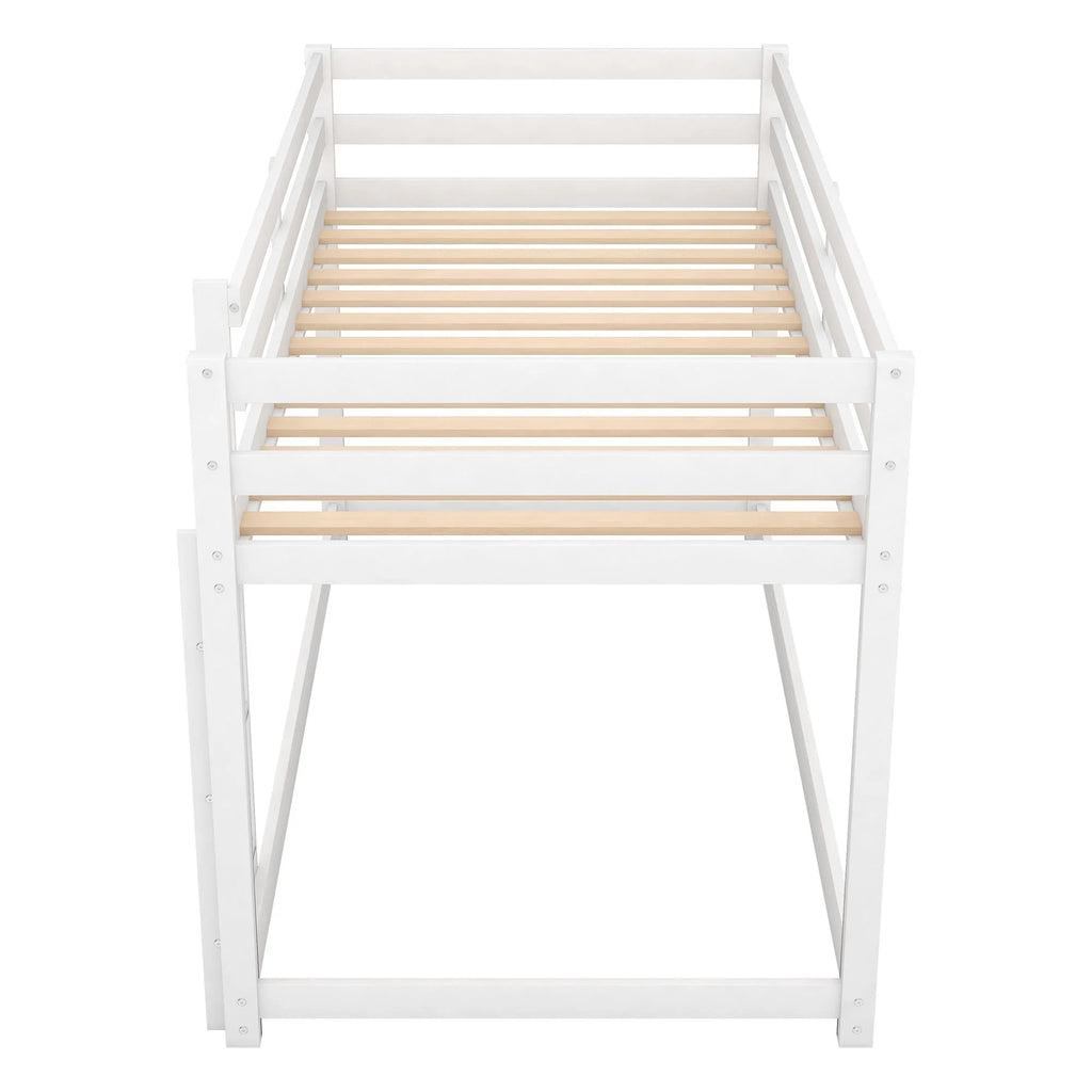 Twin Over Twin Bunk Bed with Guard Rails T913540
