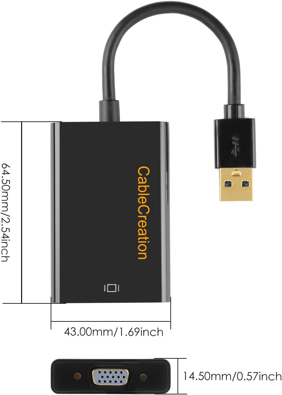 USB 3.0 to VGA Adapter, Black K854
