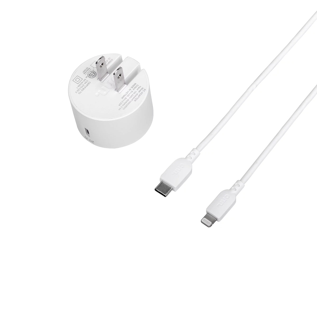 20W Power Delivery Wall Charging Kit with Lightning to USB-C Cable, White A367218