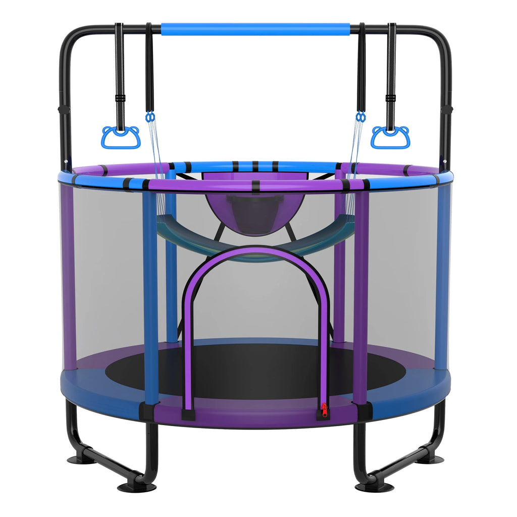 60'' Trampoline with Enclosure, Basketball Hoop and Swings G6262