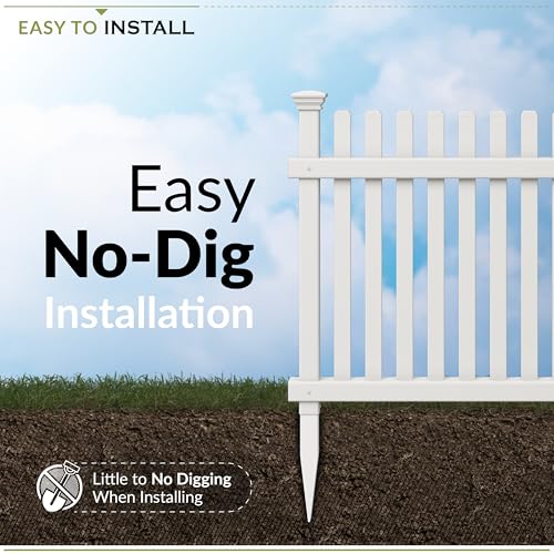 White Vinyl 3 Panels Garden Fence Kit Z7246