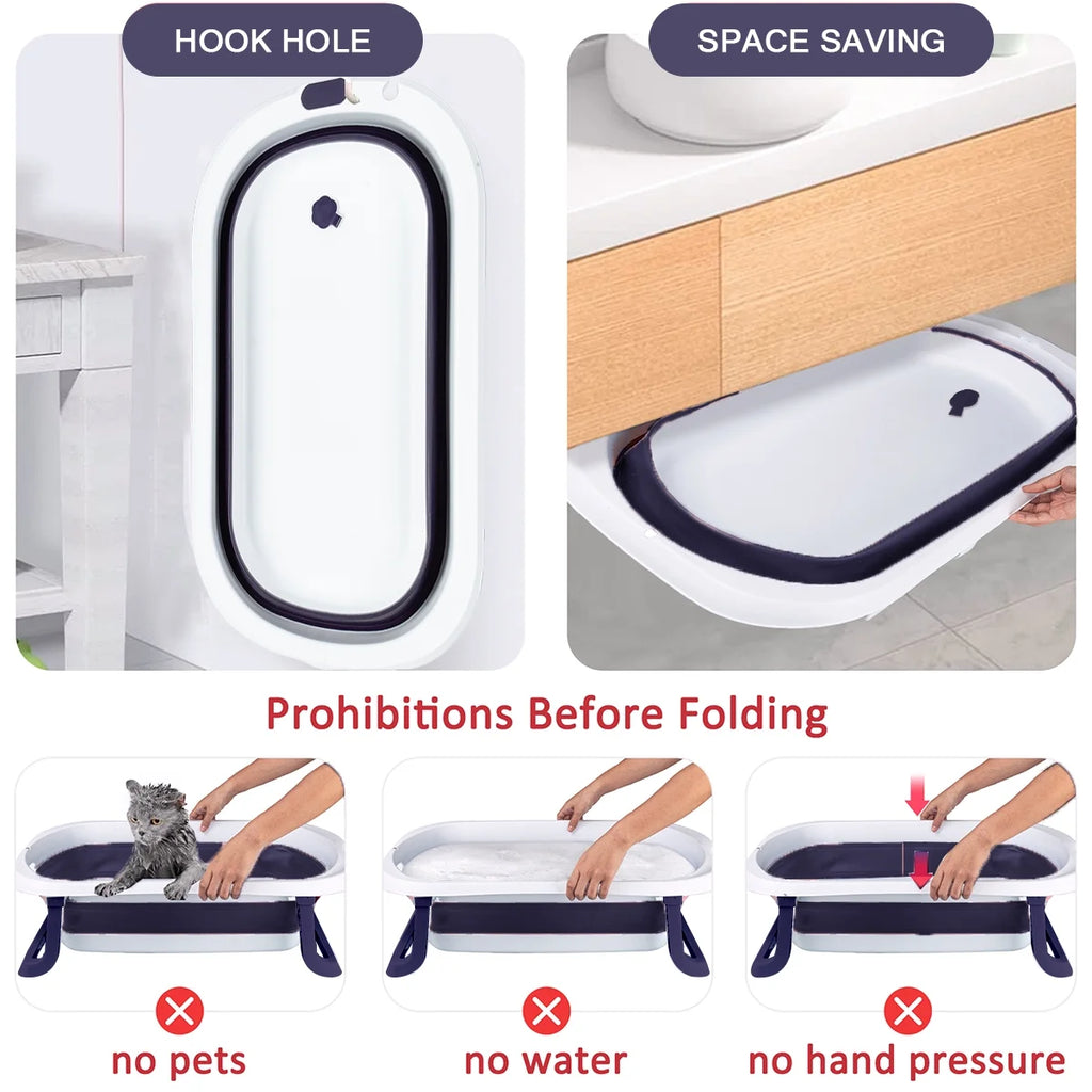 31'' Folding Baby Bathtub with Support Blue N331