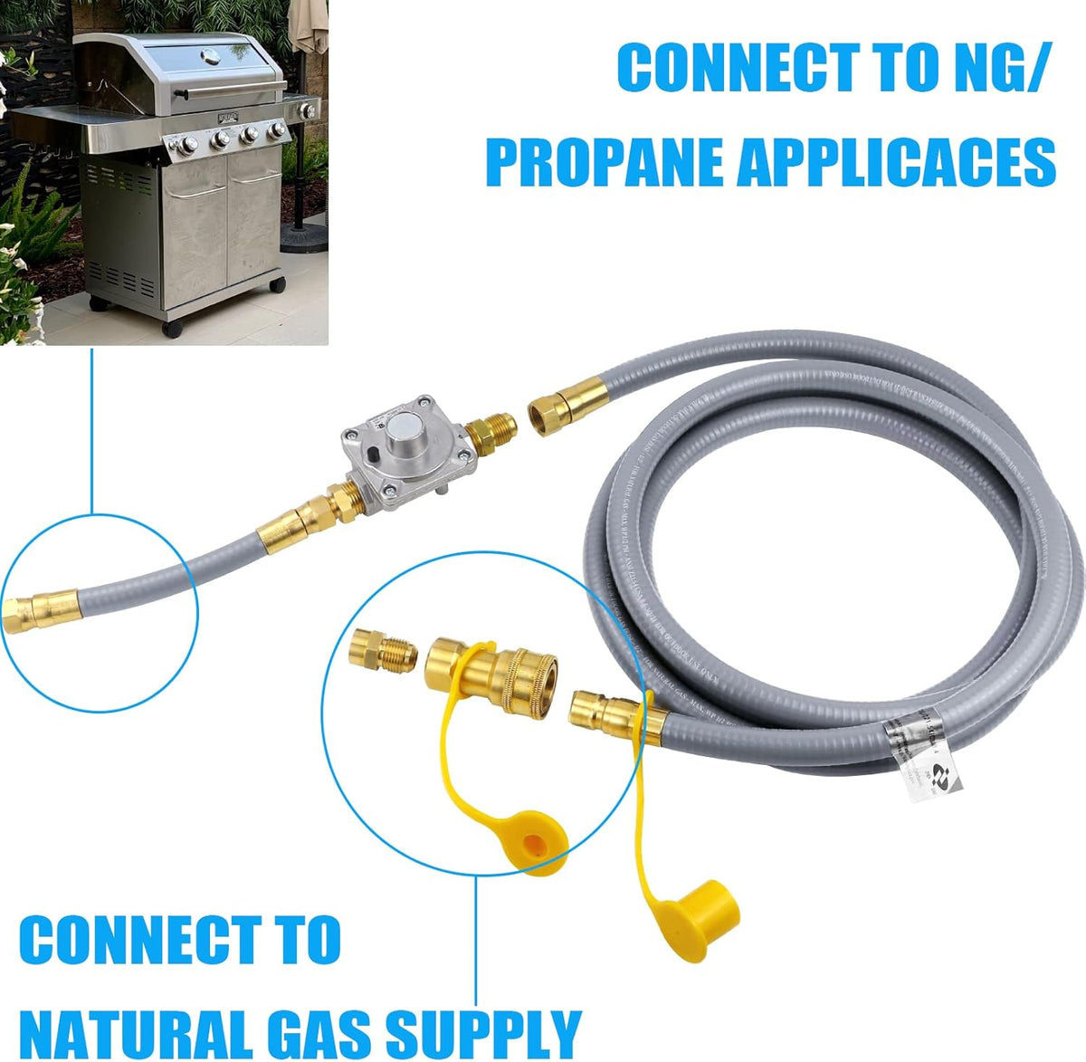 10Ft Natural Gas Conversion Kit Propane to Natural Gas X2301