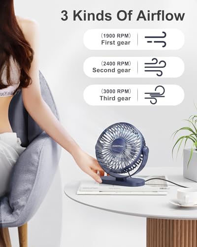 White 5 Inch USB Desk Fan B801628
