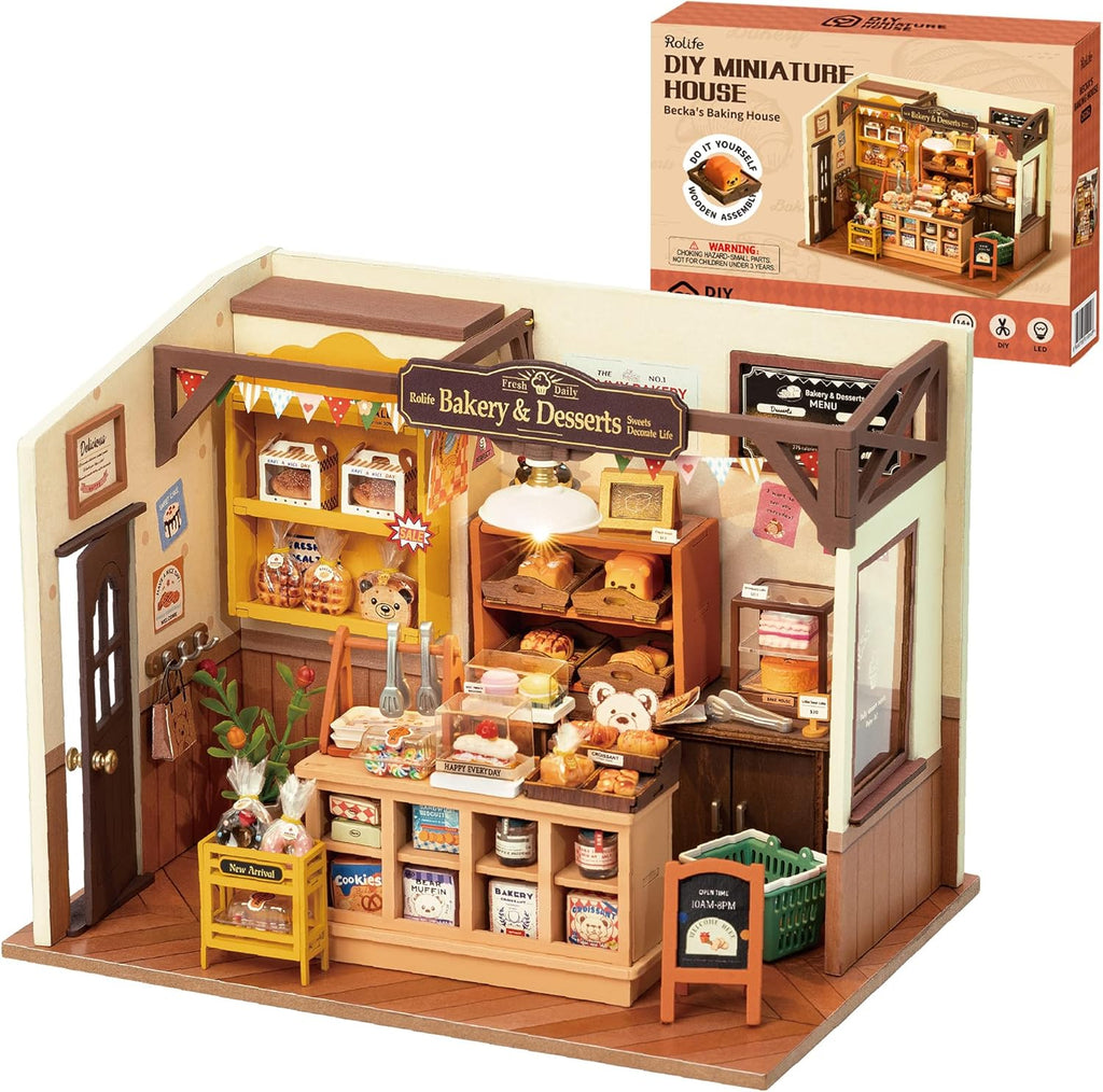 Miniature Dollhouse Kit with LED Lights Q601520