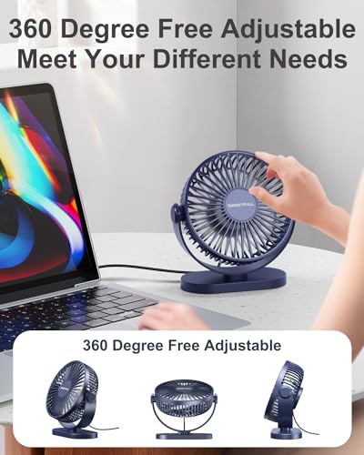 White 5 Inch USB Desk Fan B801628