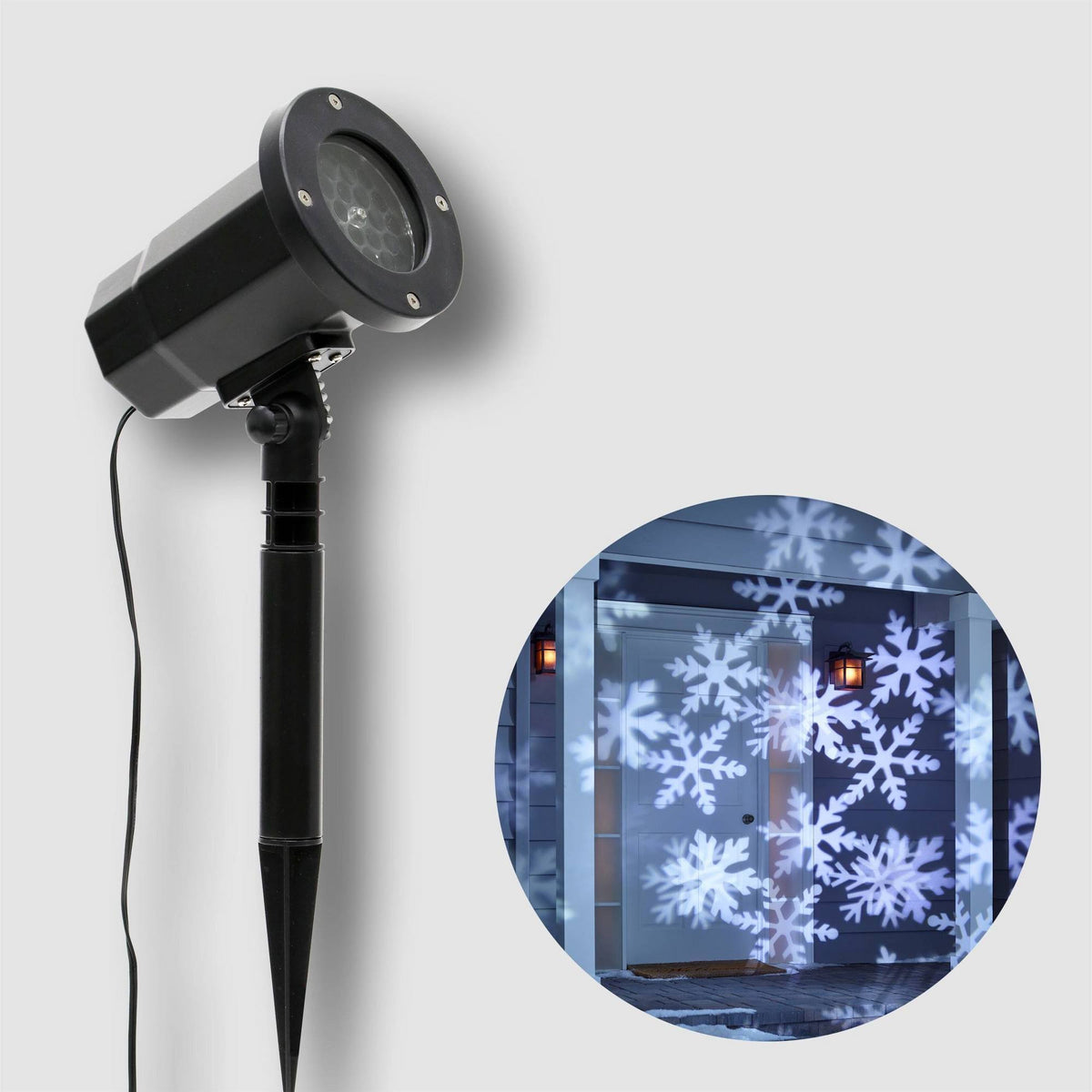 Christmas LED Motion Projector Snowflake Patterns Cool White W330969
