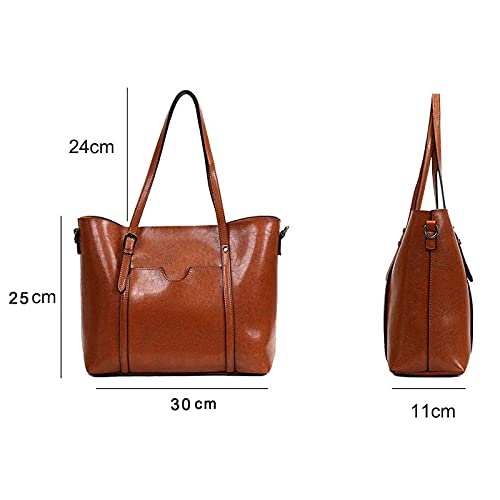 Brown Leather Top Handle Satchel Tote Bag C15276