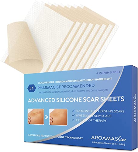 Soft Silicone Scar Sheets Strips, 8 Sheets G59382