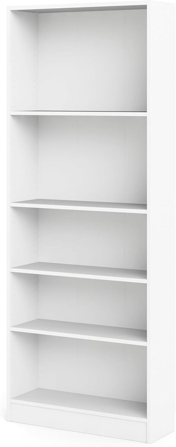 White 5 Shelf Bookcase J293188