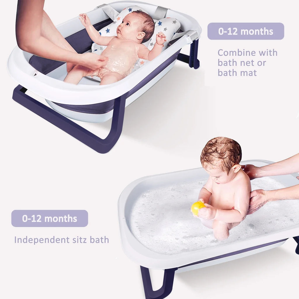31'' Folding Baby Bathtub with Support Blue N331