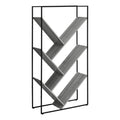 Grey Black Metal Bookcase U70158