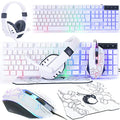Wired LED RGB Backlight Gaming Keyboard and Mouse and Mouse pad and Gaming Headset 4 in 1 W149