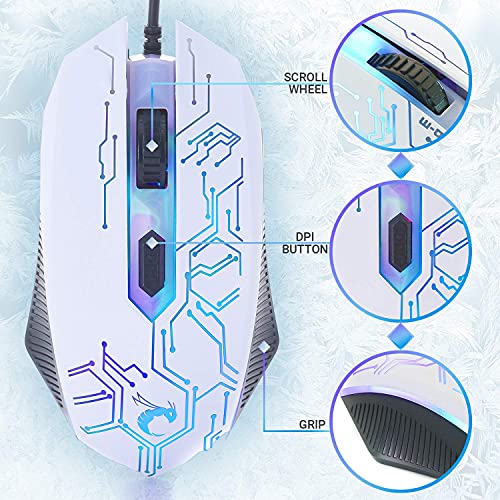 Wired LED RGB Backlight Gaming Keyboard and Mouse and Mouse pad and Gaming Headset 4 in 1 W149