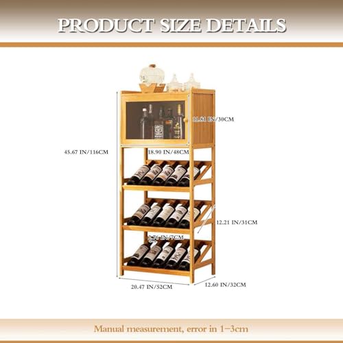 Freestanding 4 Tier Wine Rack Corner Cabinet D874
