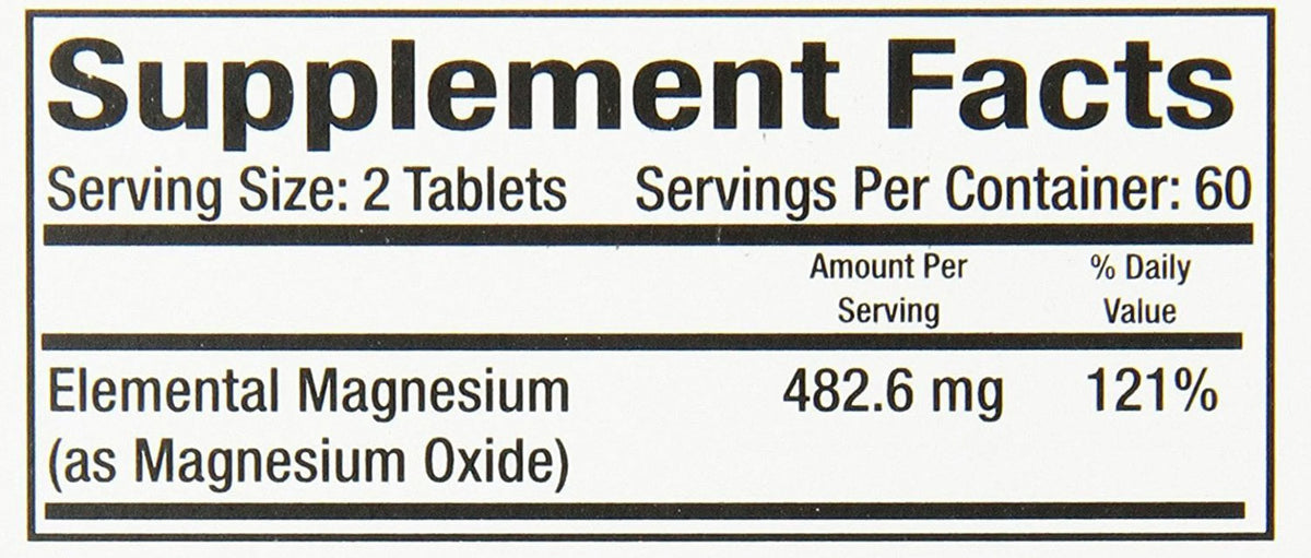 120 Tablets Magnesium Supplement 2 Pack S55165