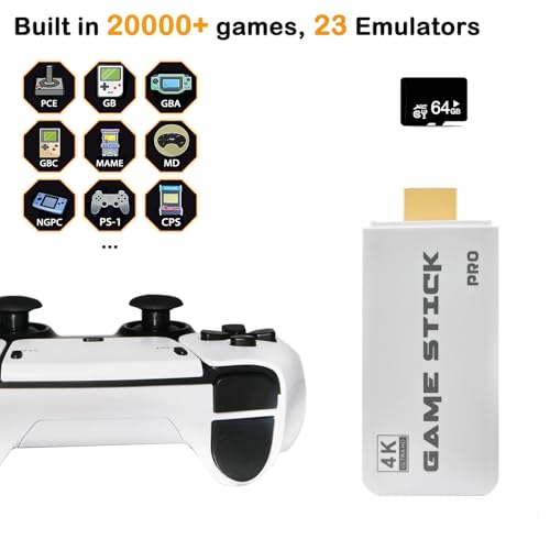 Wireless Retro Game Console with 20000+ Games and 4K HDMI Output D63366