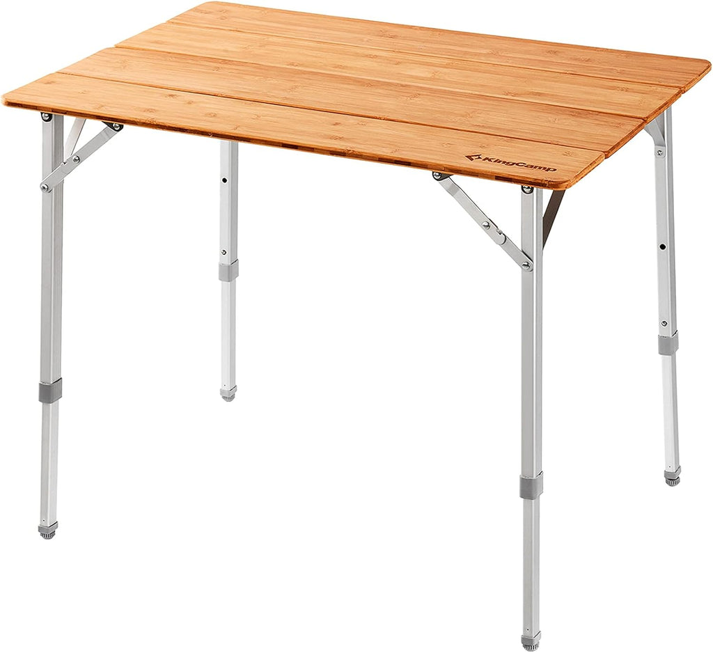 Bamboo Folding Camping Table with Carry Bag W1669