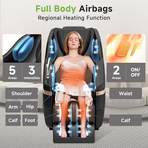 Full Body Zero Gravity Shiatsu Massage Chair Recliner with Heat and Foot Massage X4451