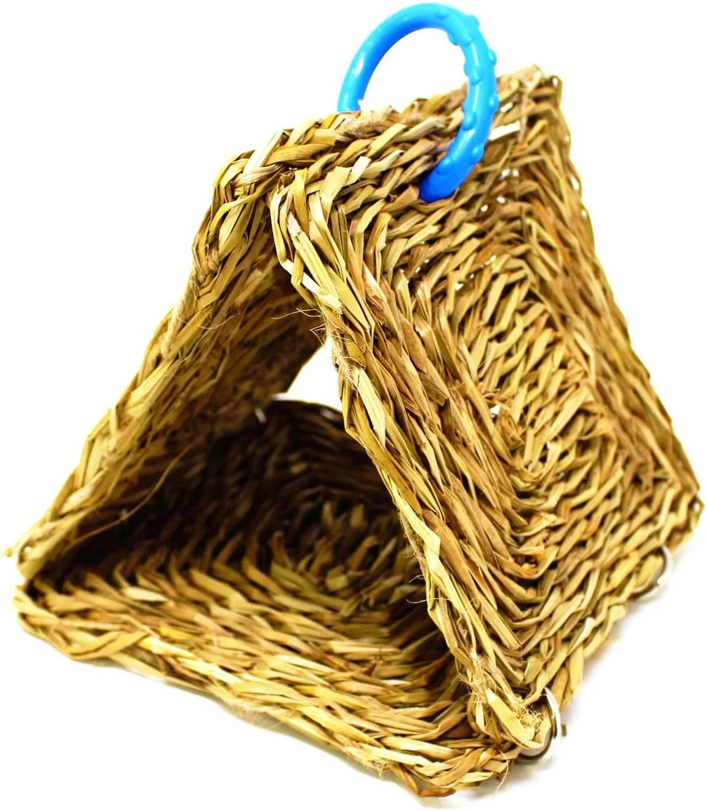 Seagrass Tent hut Bird Toy Parrot cage Toys African Grey Amazon Conure F82596