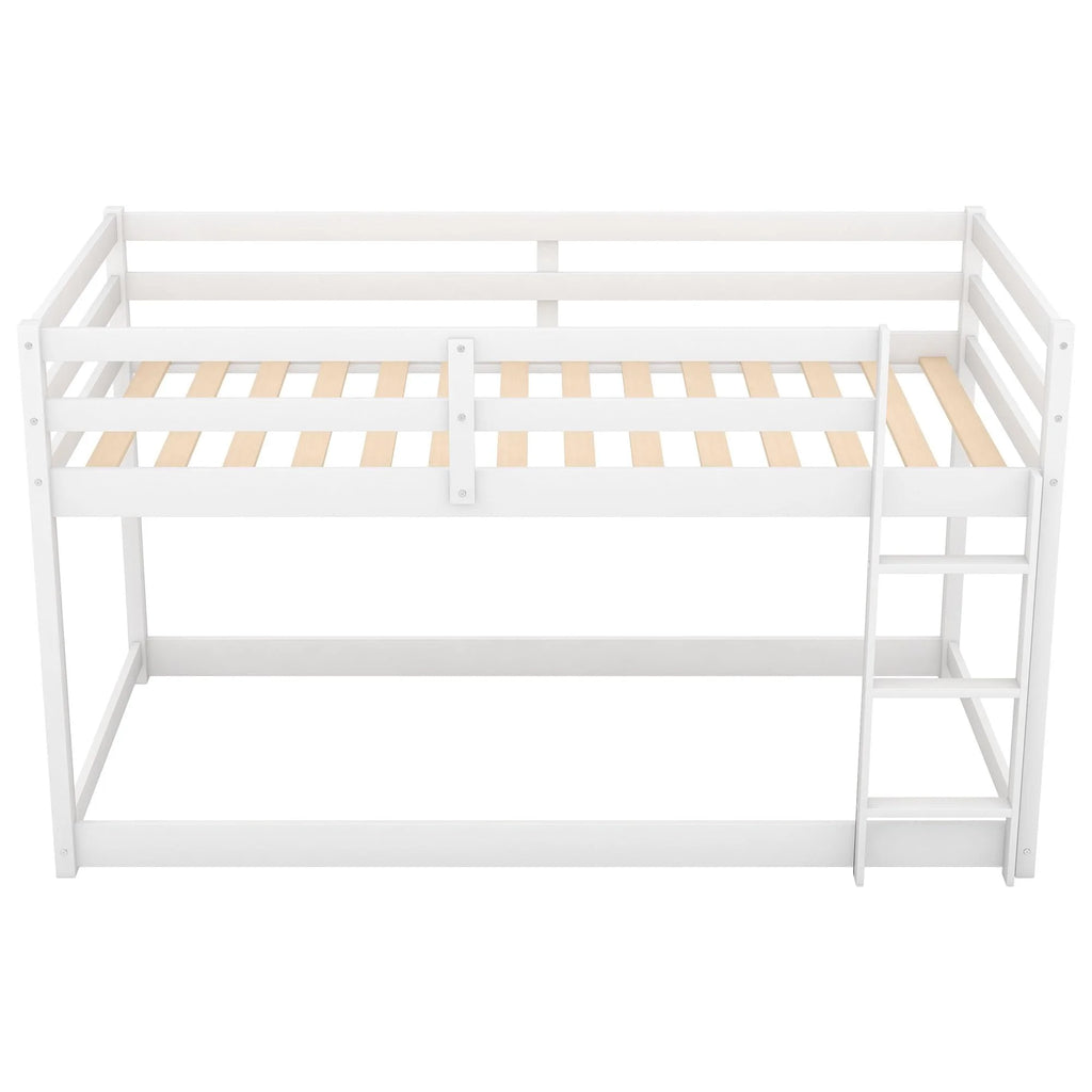 Twin Over Twin Bunk Bed with Guard Rails T913540