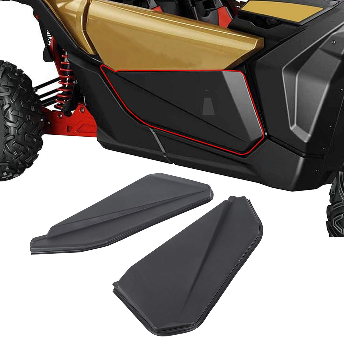 2Pcs Lower Half Door Panels Insert Kit with Metal Frame W79586