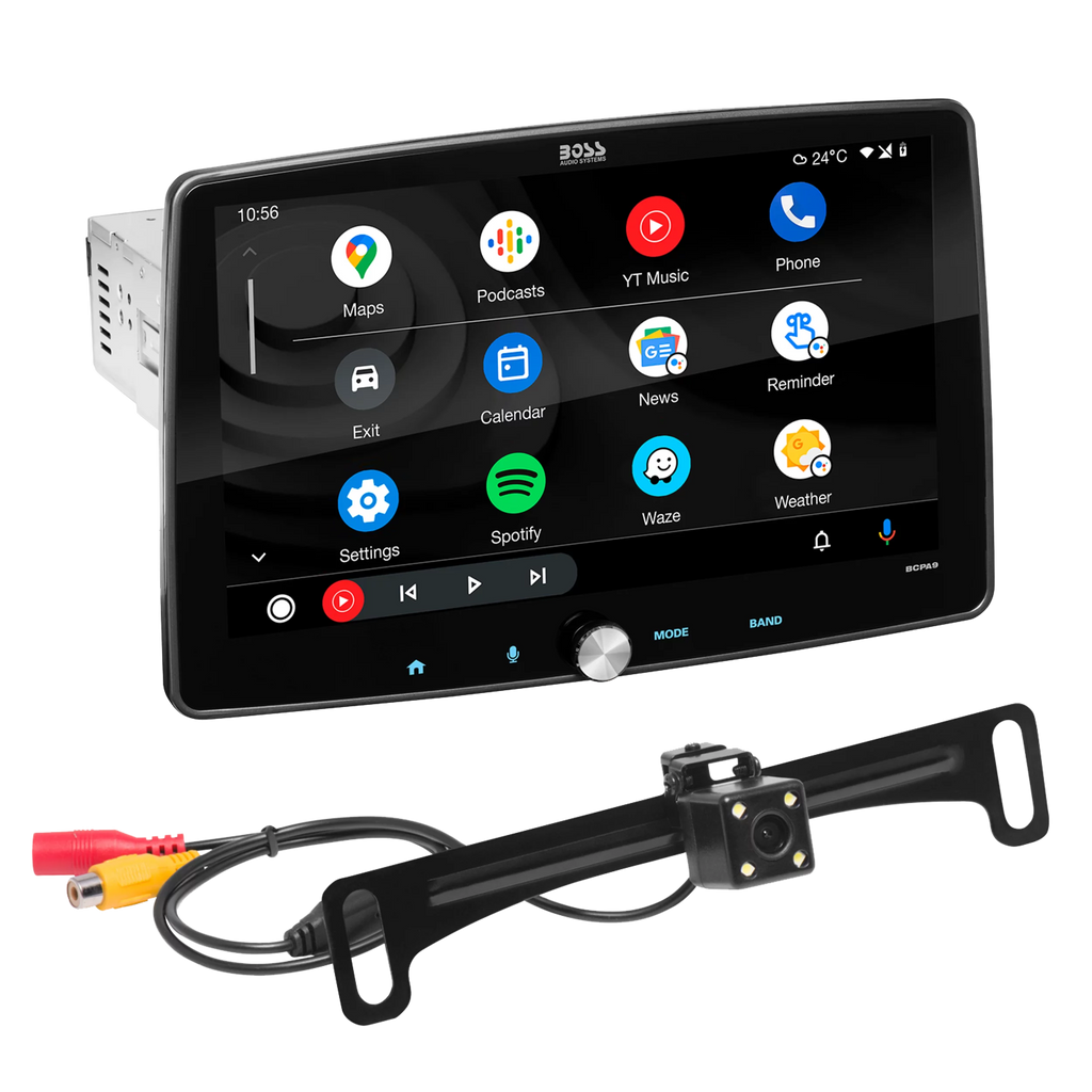 1 Din CarPlay Android Auto Stereo with Backup Camera N539043
