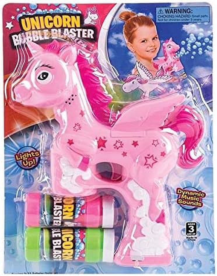 Light and Sound Unicorn Bubble Blasters (3pc Set) Bubble and Water Guns L734