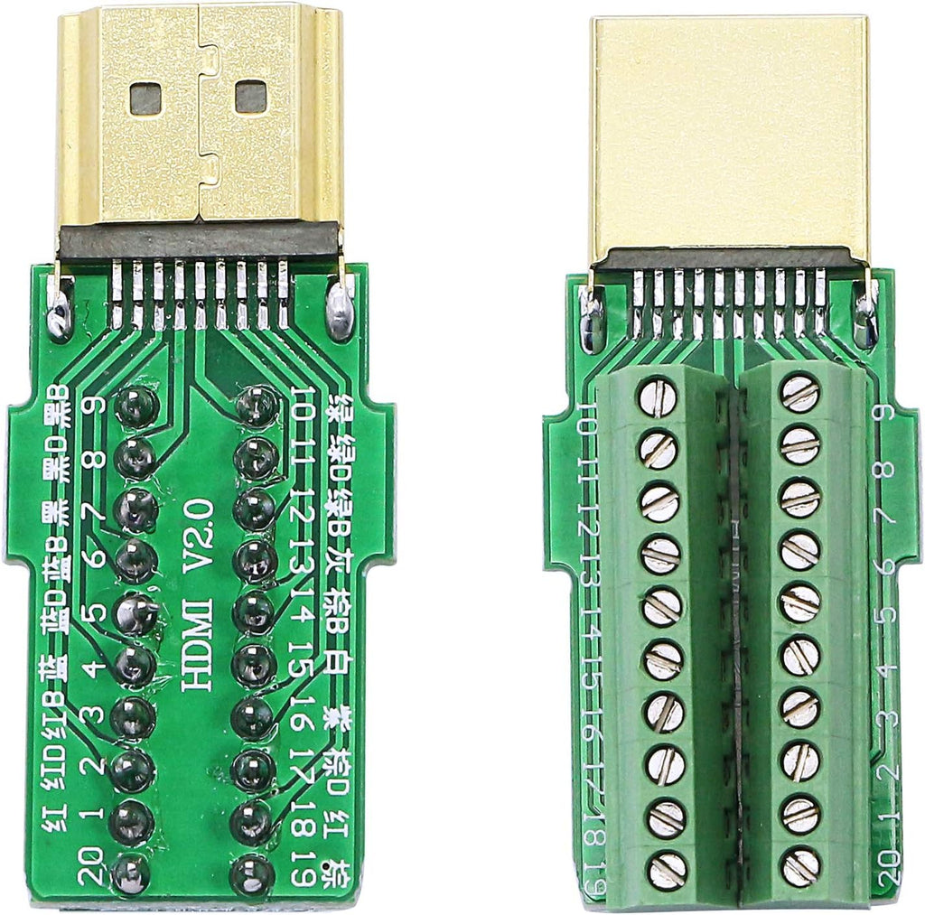 HDMI Solderless Adapter Gold Plated Extension Cable Connector Breakout Board with Plastic Cover Screwdriver W22849