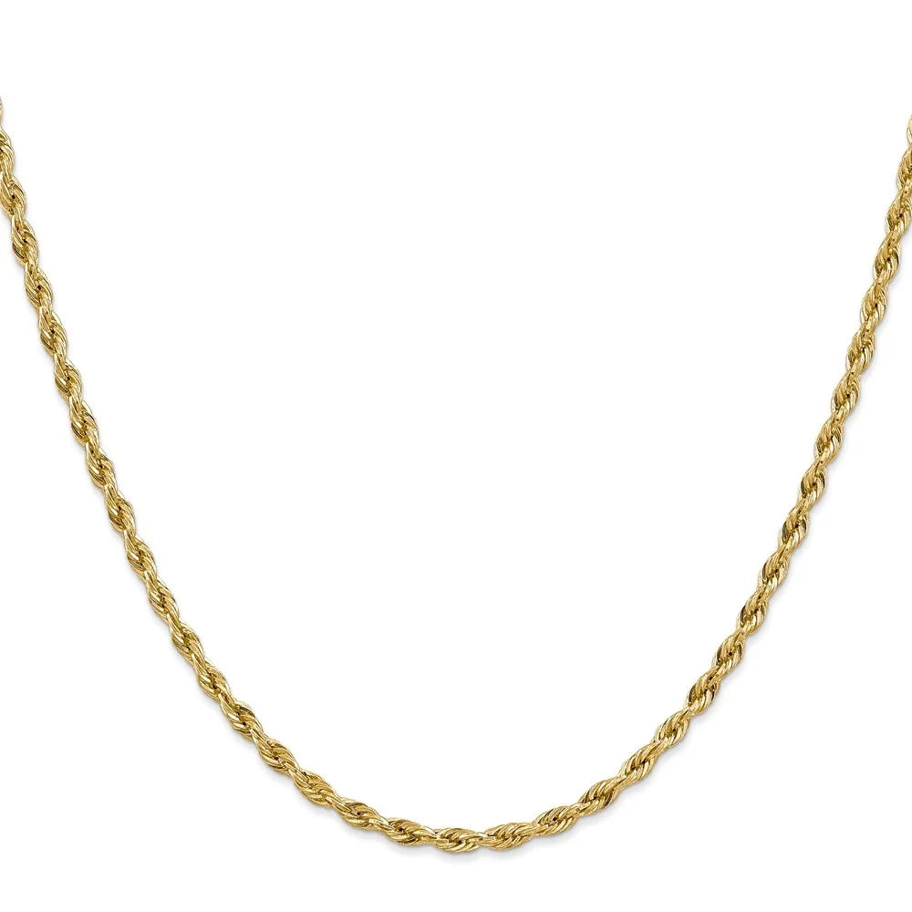 10K Yellow Gold Rope Chain Necklace 18" E4682
