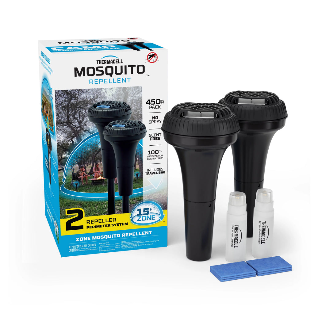 Mosquito Repellent Perimeter System with 2 Fuel Cartridges U93679