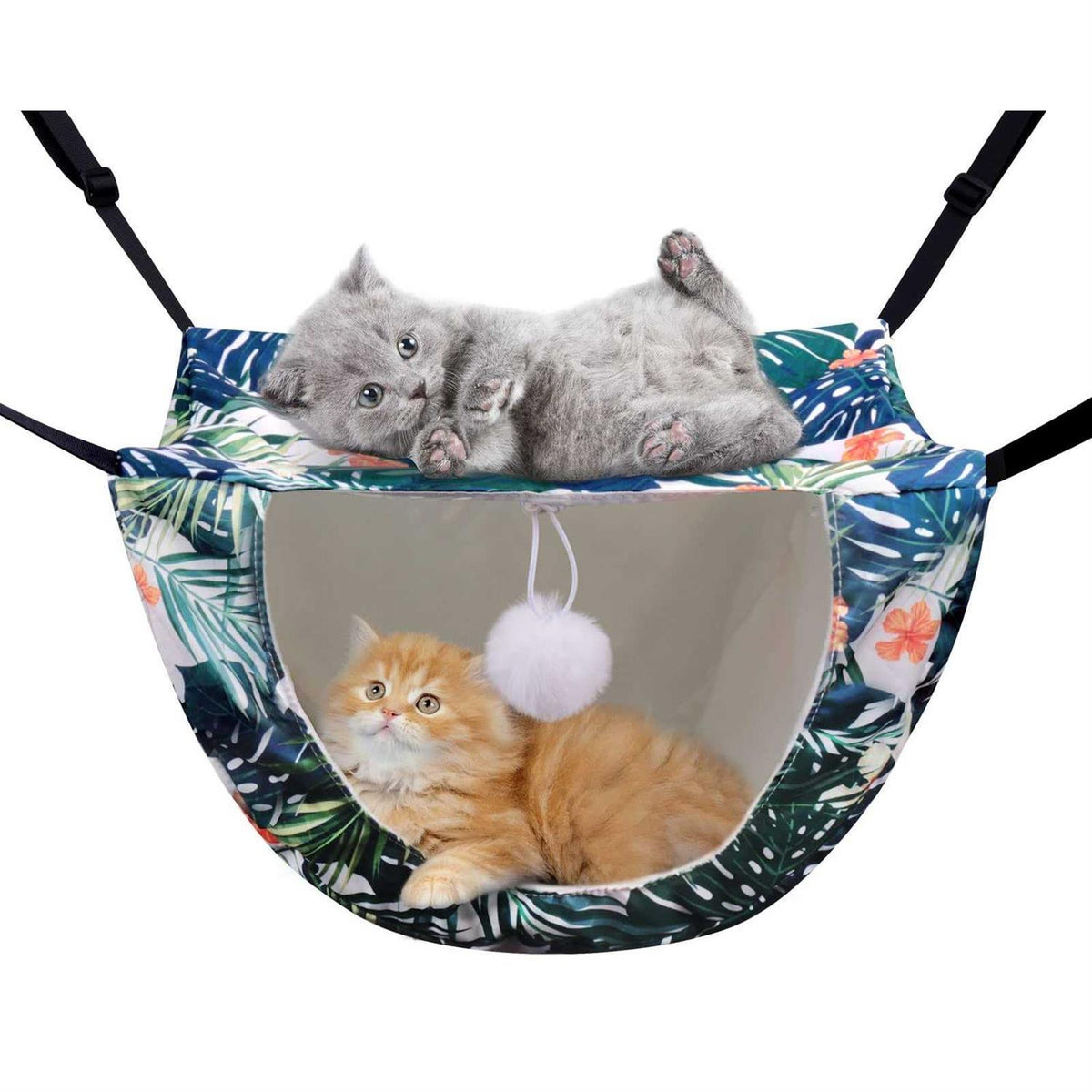 Cat Cage Hammock Double Layer Plush Hanging Pet Bed B34480