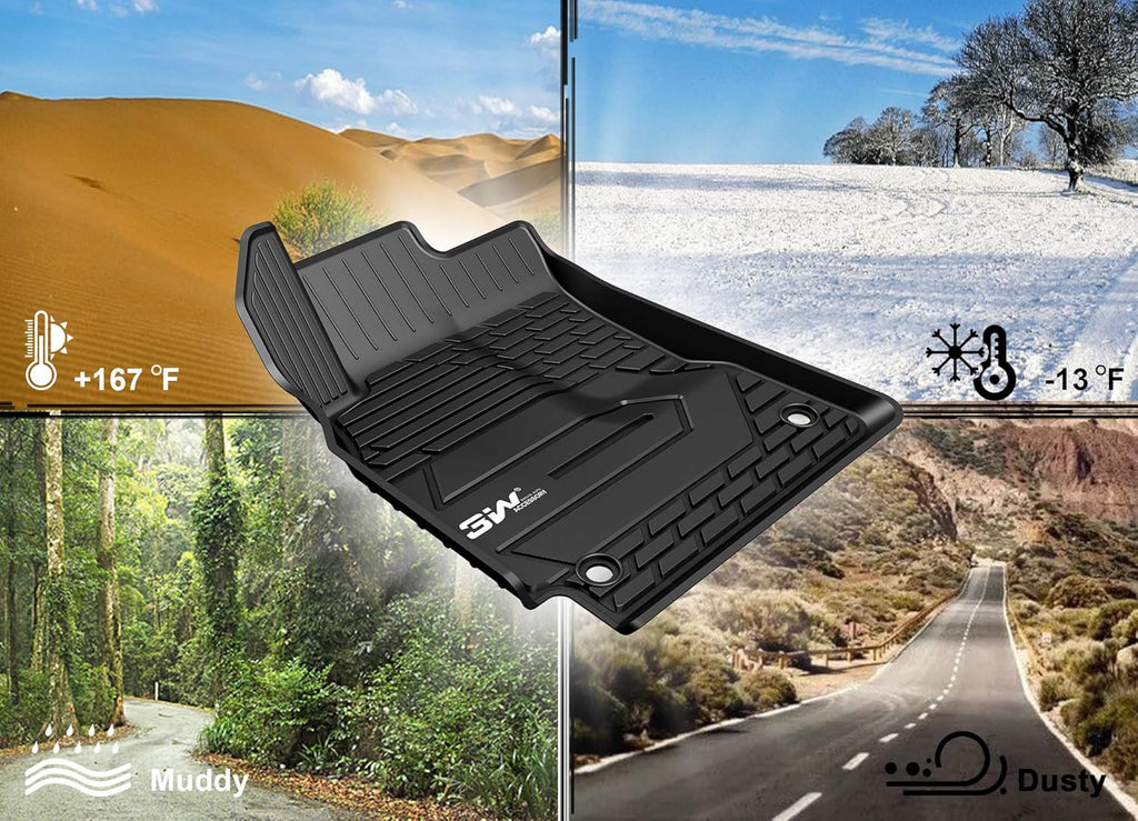 Black TPE All Weather Floor Liner Full Set Car Liners M7157