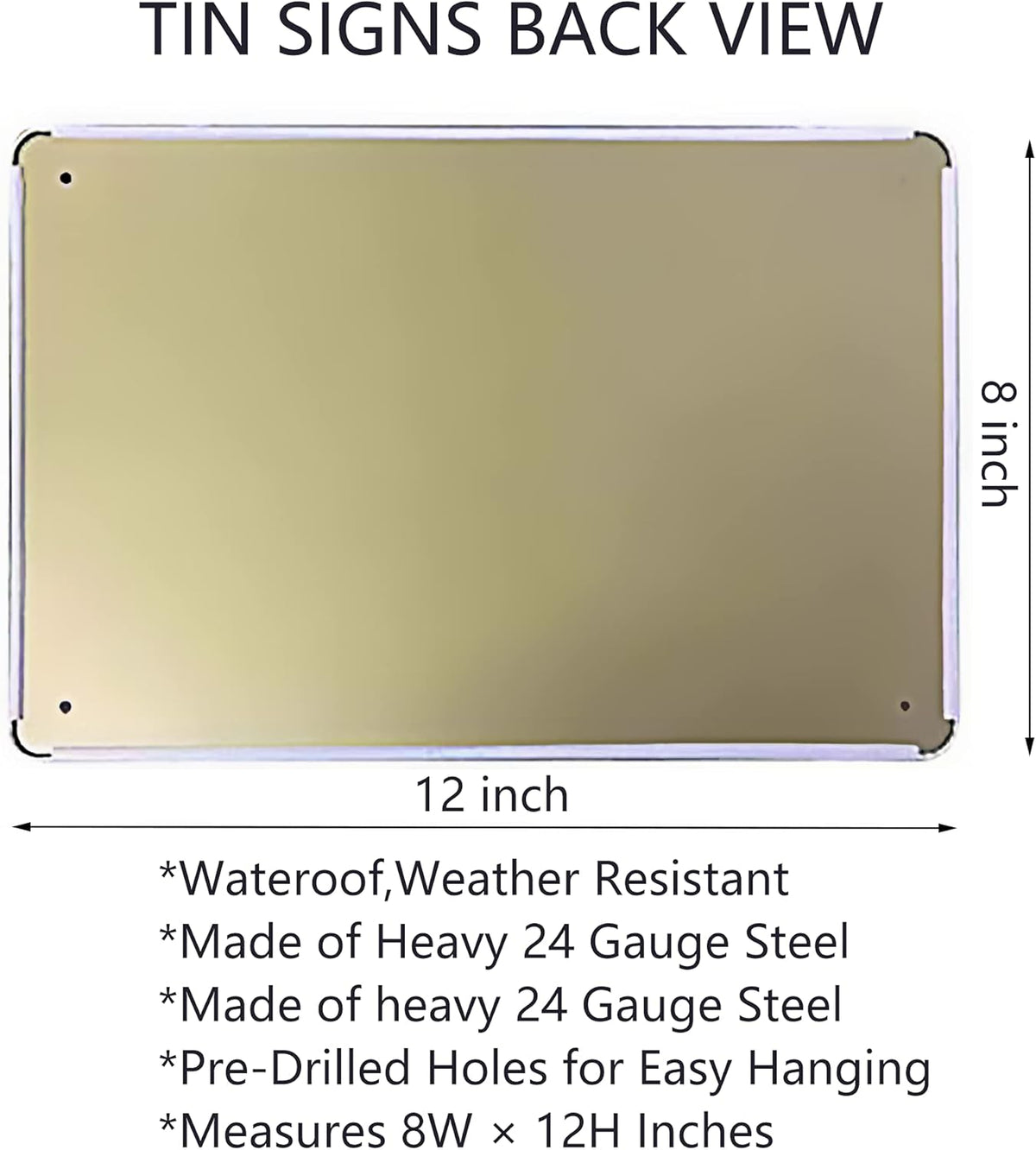 2 PCS Vintage Metal Wall Art 12 x 8 Inches W28591