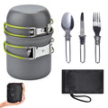 Ultralight Camping Cookware Utensils Tableware Set Pot Pan 1 2 Persons O694