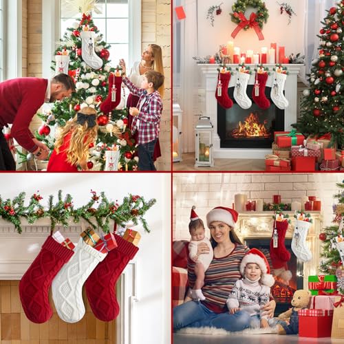 18 Inches 4 Pack Knitted Christmas Stockings R2291