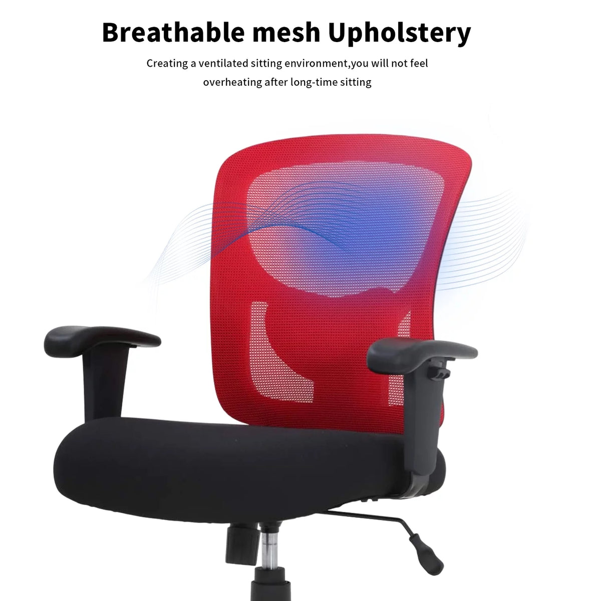 Big and Tall 400lbs Mesh Ergonomic Office Chair with Massage, Red M415689