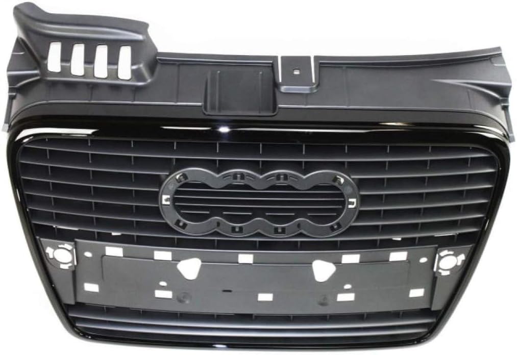 Chrome Shell with Black Insert Grille Assembly for Audi A4 E689265