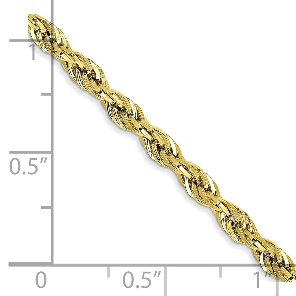 10K Yellow Gold Rope Chain Necklace 18" E4682