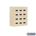 8 in. Cell Phone Storage Locker - 4 Door High Unit - 12 A Doors - Sandstone - Surface Mounted - Resettable I52302
