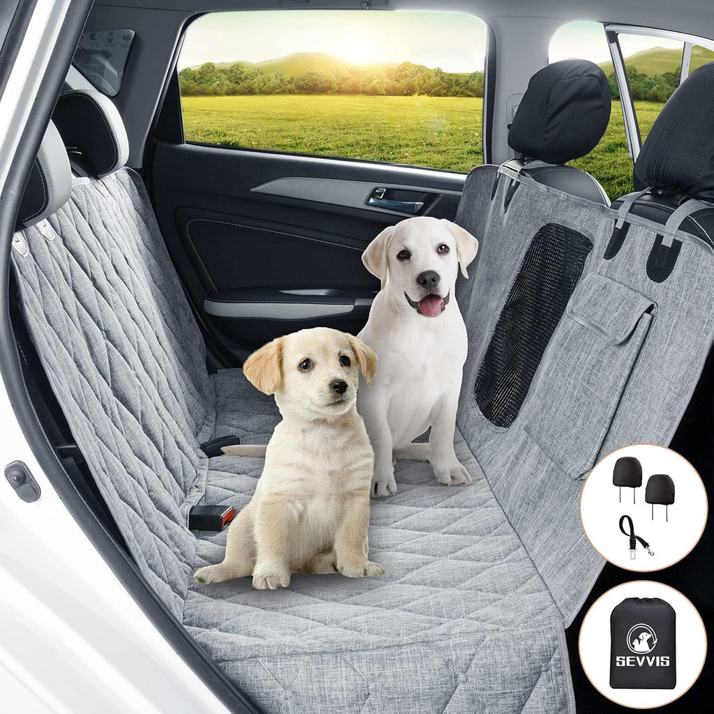 Gray Pack of 2 Waterproof Dog Car Hammock E34706