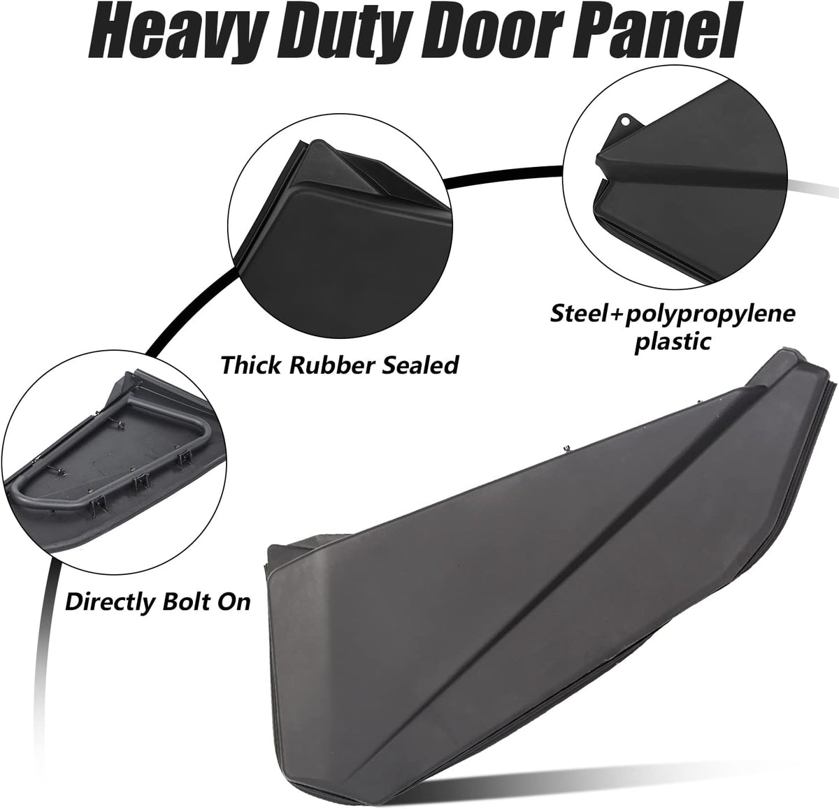 2Pcs Lower Half Door Panels Insert Kit with Metal Frame W79586