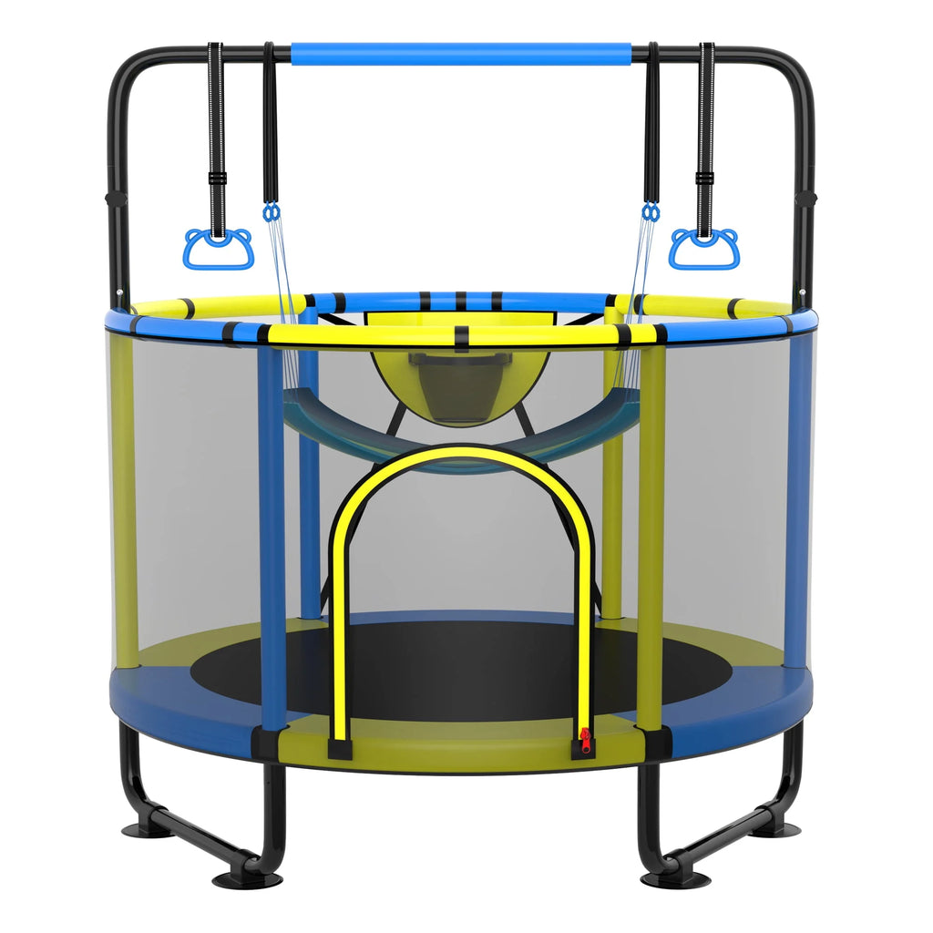 60'' Trampoline with Enclosure, Basketball Hoop and Swings G6262