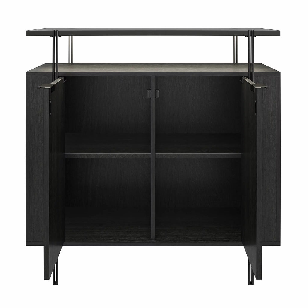Black Oak Bar Cabinet L17763