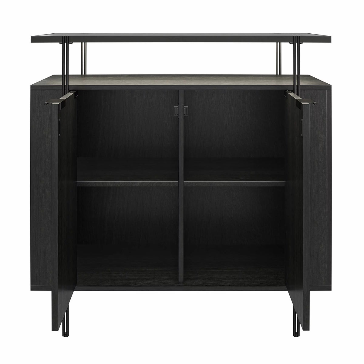 Black Oak Bar Cabinet L17763