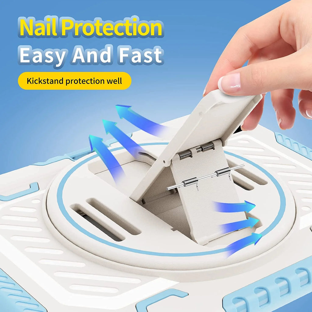 Heavy Duty Protective Case for iPad 10.9 Inch with Rotating Hand Strap & Stand V258864