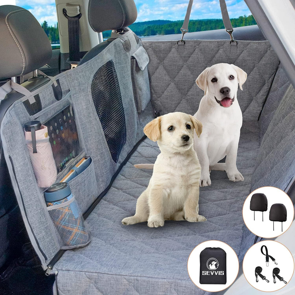 Gray Pack of 2 Waterproof Dog Car Hammock E34706