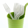 White Polypropylene Forks, Case of 1000 R9642