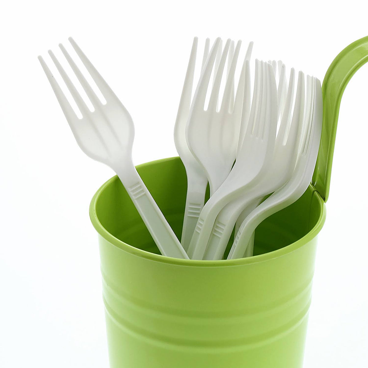 White Polypropylene Forks, Case of 1000 R9642