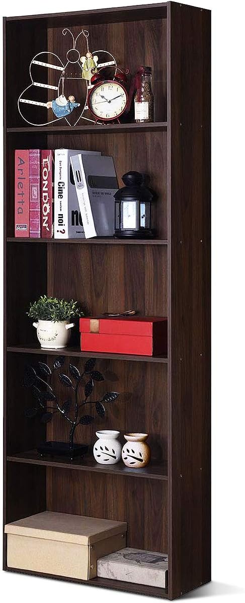 5-Shelf Wood Open Bookshelf R81240